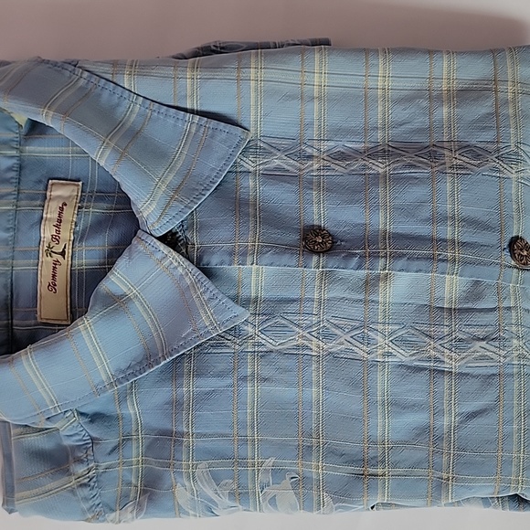 Tommy Bahama 100% Silk Button Down Shirt/ L. - Picture 13 of 13